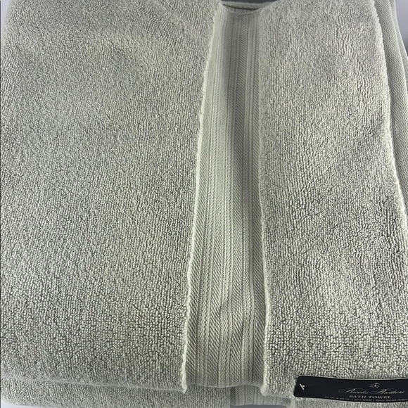 8 Pc Brooks Brothers Gray Bath Towel Set Premium Cotton Zero Twist Solucell NEW - Picture 8 of 9